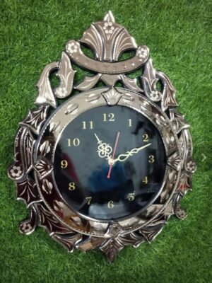 Ornate Venetian Glass Mirror Wall Clock – Vintage Baroque Style Luxury Mirror Clock for Living Room & Entryway Statement Decor