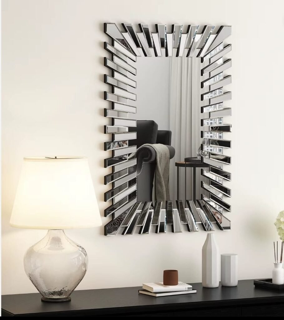 Luxe Venetian 3D Layered Glass Accent Mirror