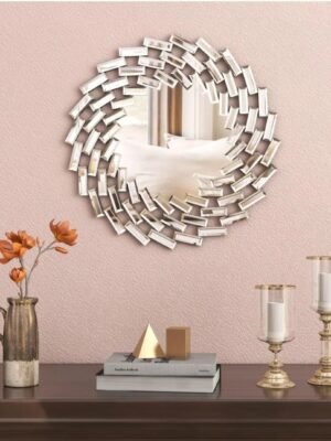 Art Deco Faceted Sunburst Mirror